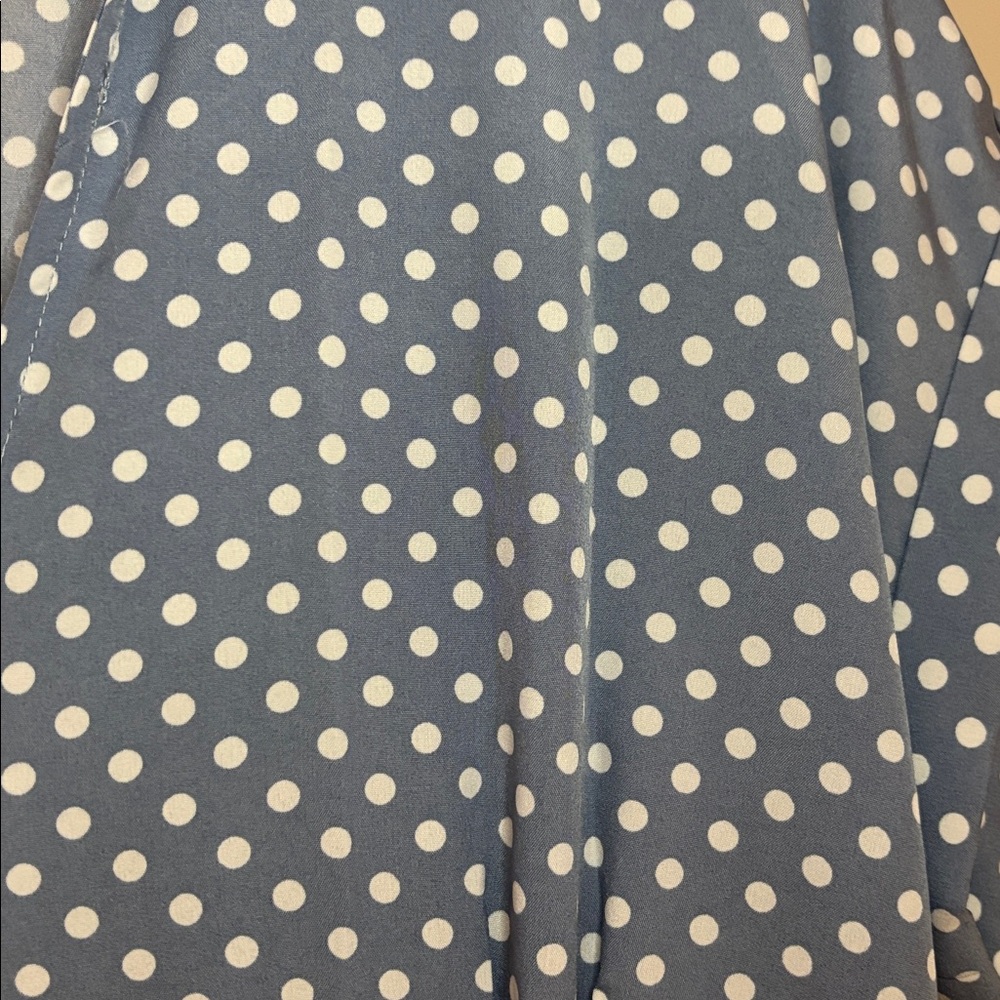 SHEIN Light Blue Polka Dot Maxi Dress - Picture 4 of 5